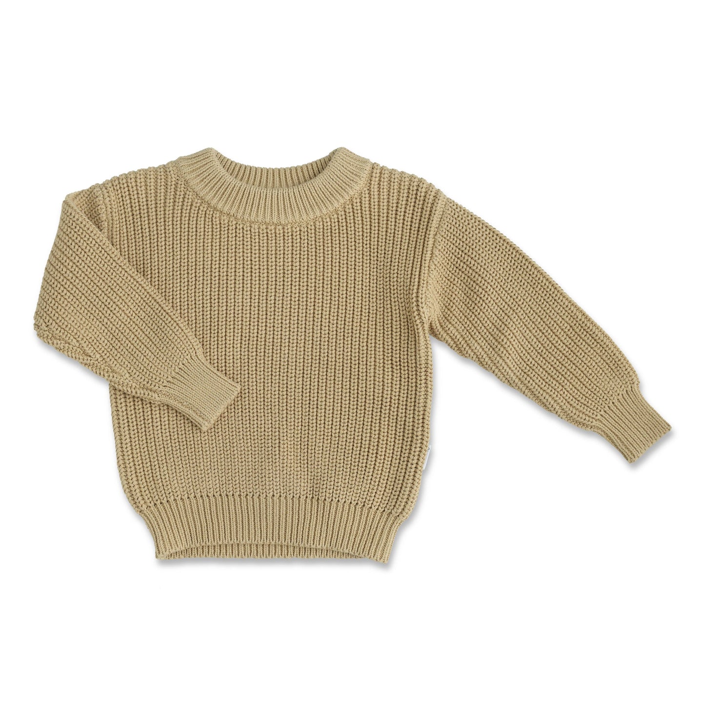 Long Sleeve Knit Sweater - Khaki