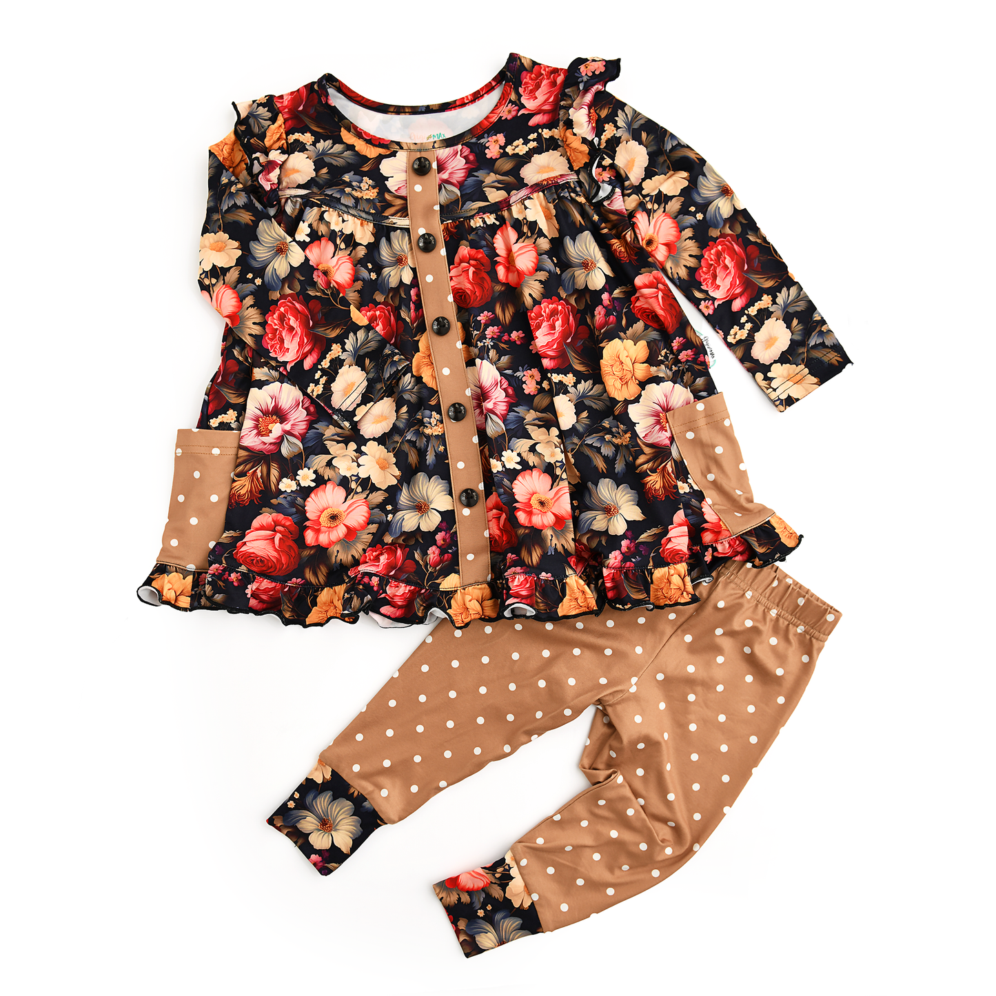 Lola Peplum Fall Floral Set