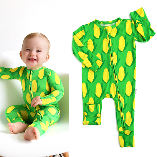 Bamboo Zip Romper Jackson/Corn