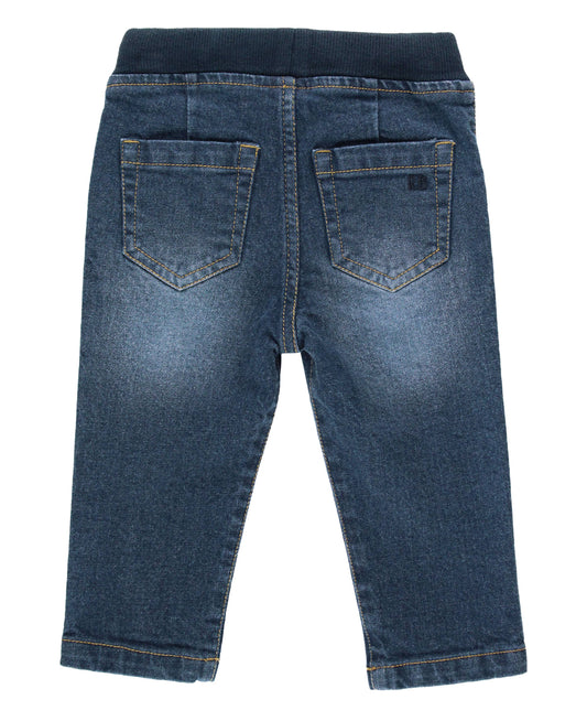 Boys Medium Wash Pull-on Jeans