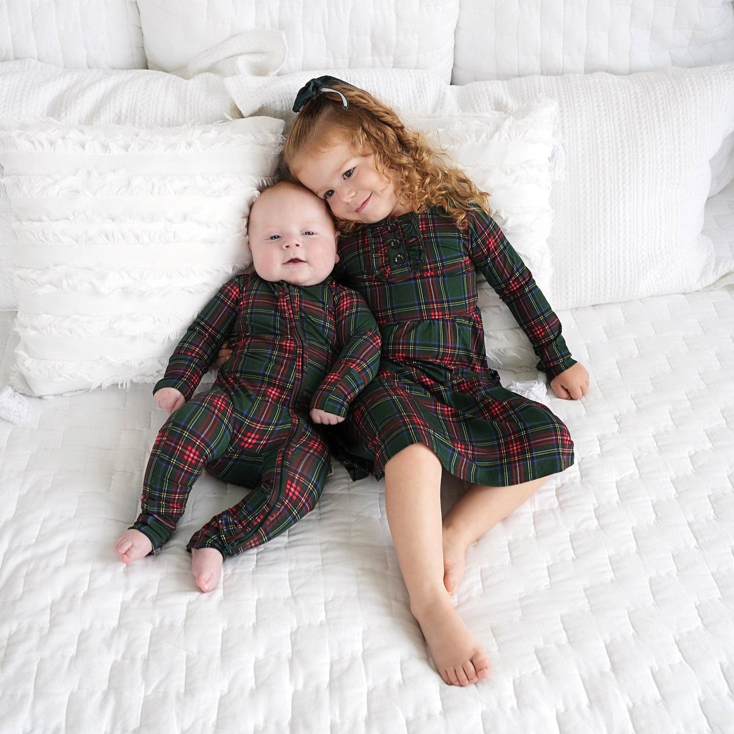 Kane Tartan Christmas Zip Romper