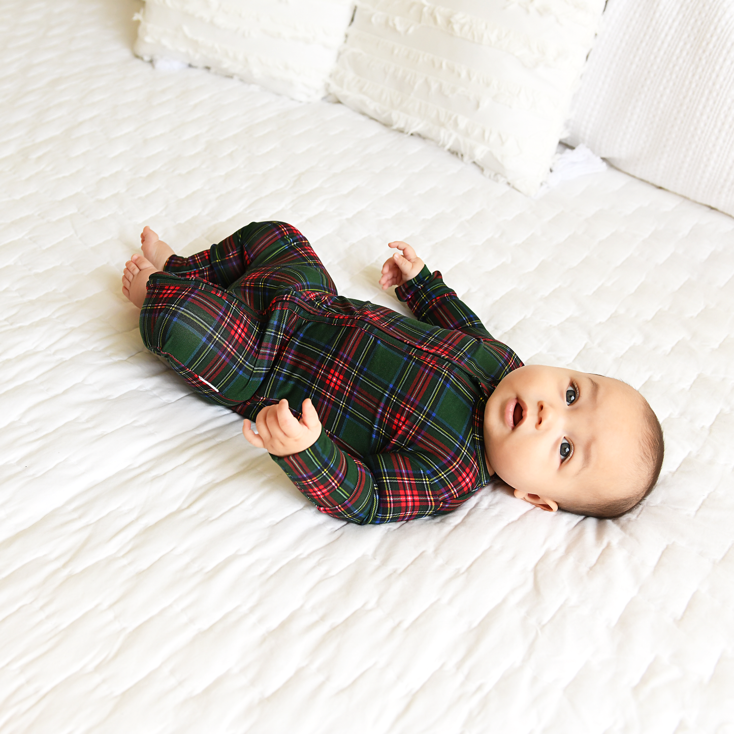 Kane Tartan Christmas Zip Romper