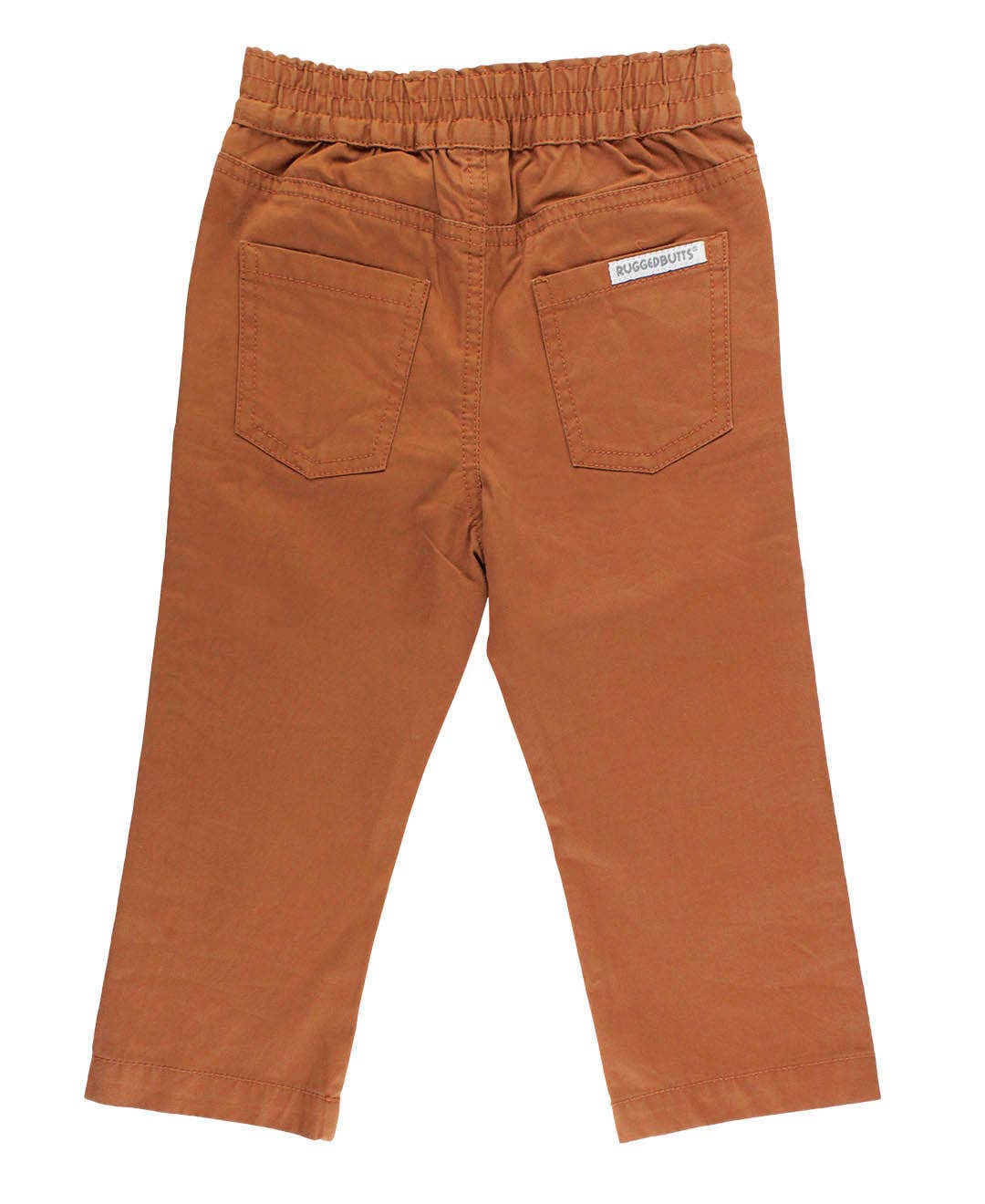 Boys Tawny Brown Straight Chino Pants