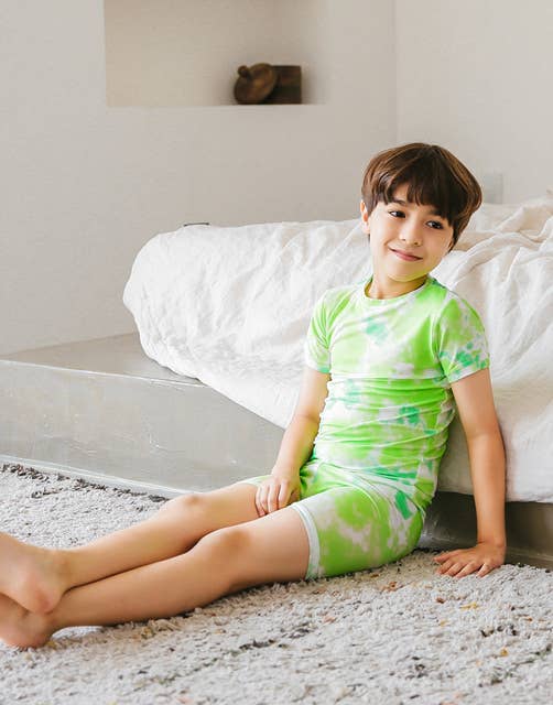 Tie Dye Lime Short Sleeve PJs