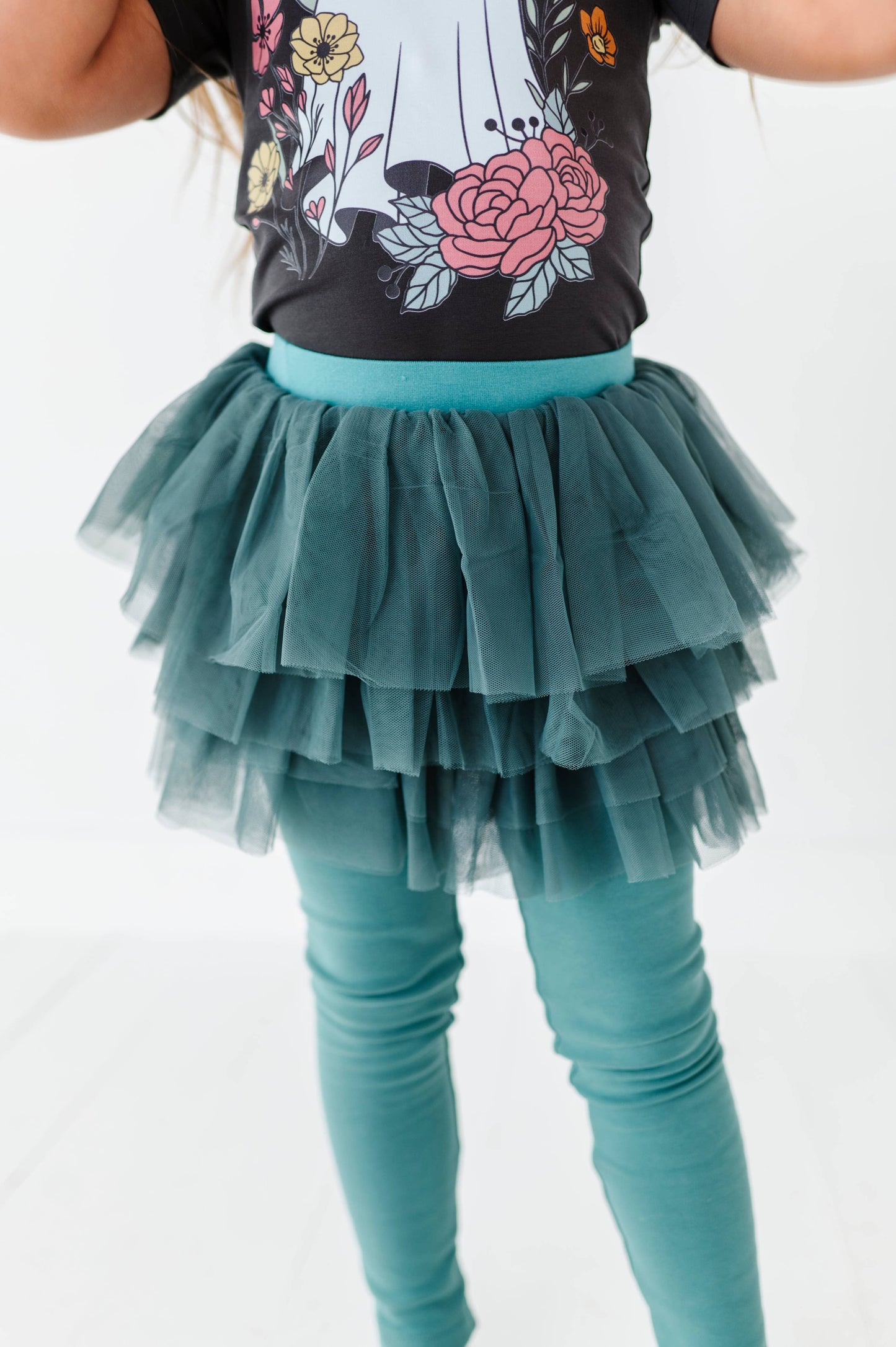 Tutu Plush Leggings / Jade