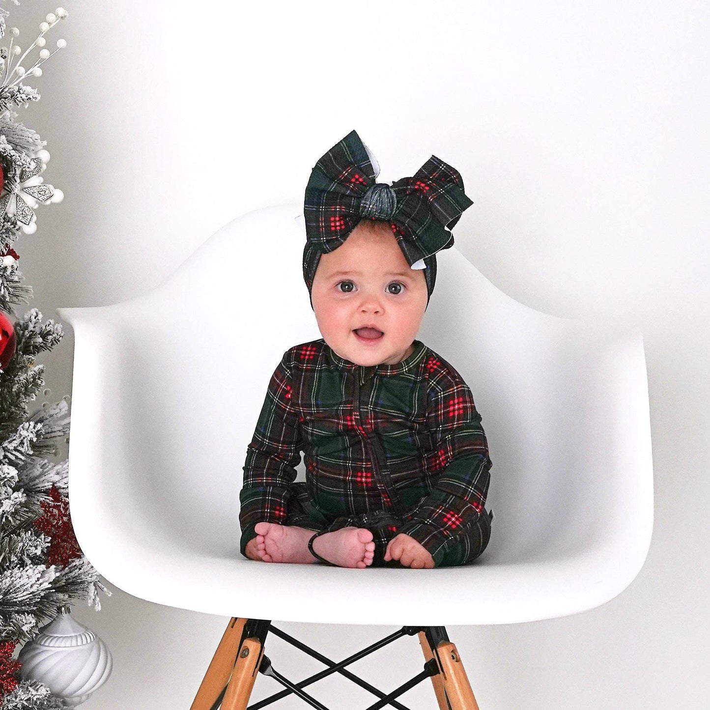 Kane Tartan Christmas Zip Romper