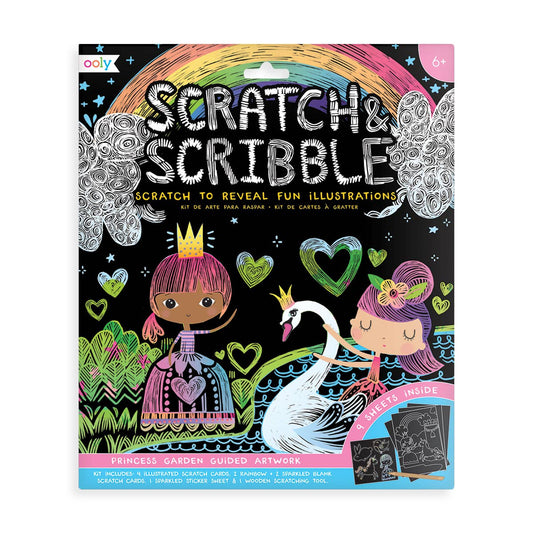 Scratch & Scribble Art Kit: Princess Garden