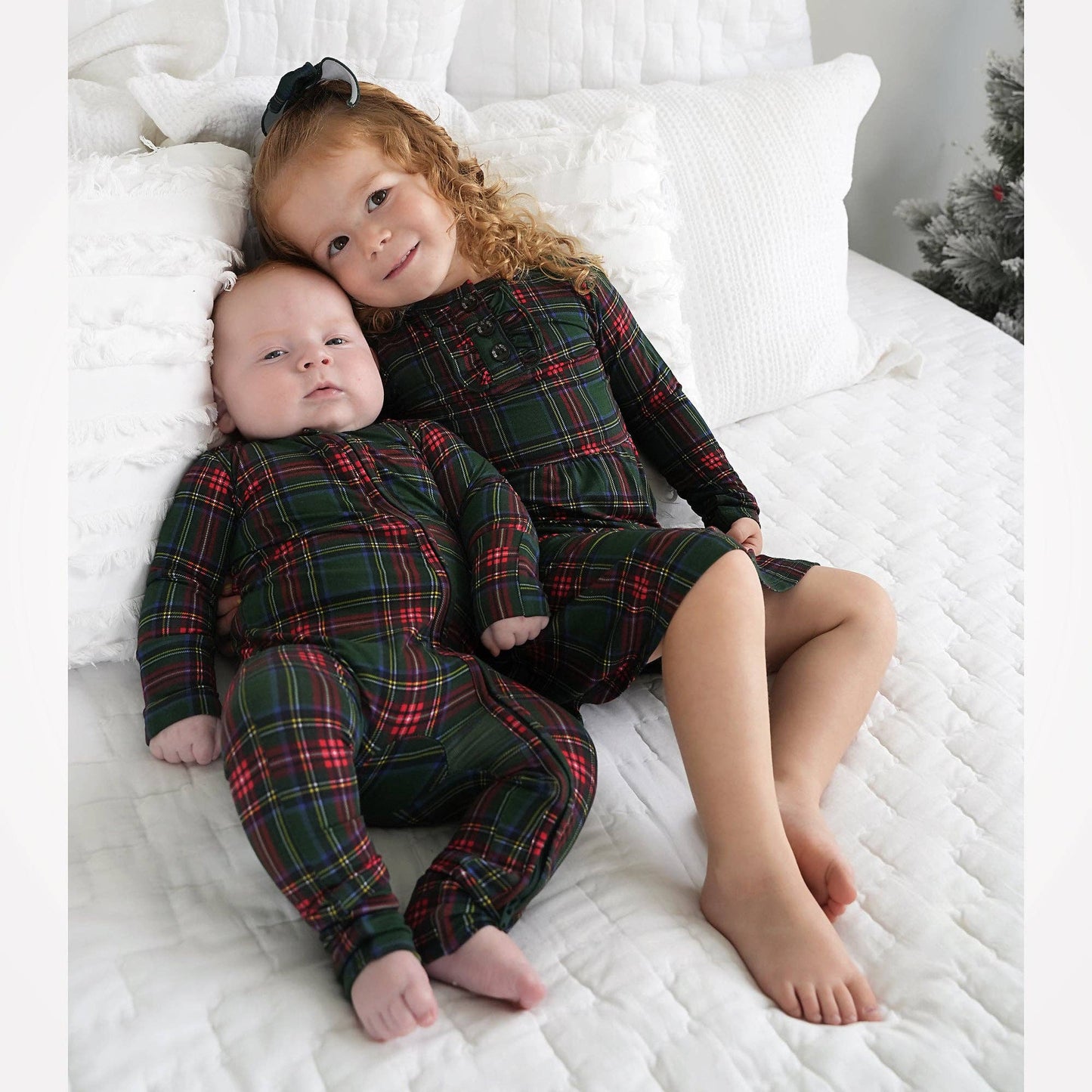 Kane Tartan Christmas Zip Romper