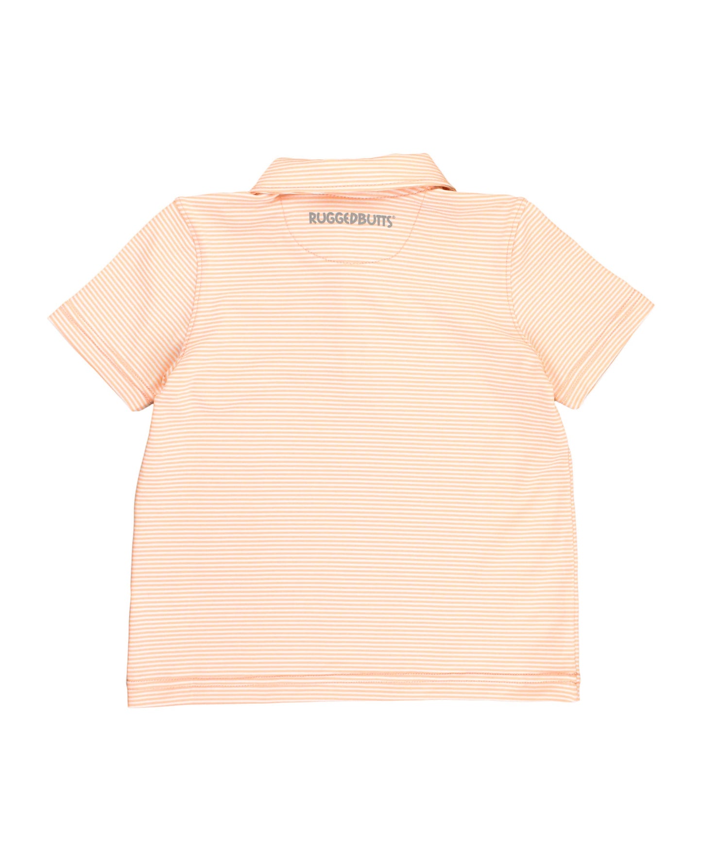 Salmon Micro Stripe Knit Short Sleeve Performance Polo