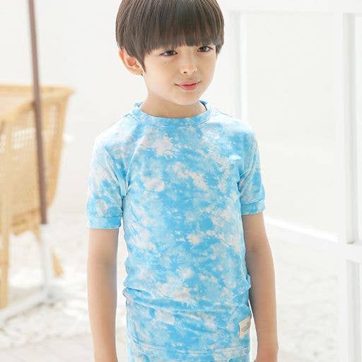 Tie Dye Blue Short Sleeve PJs