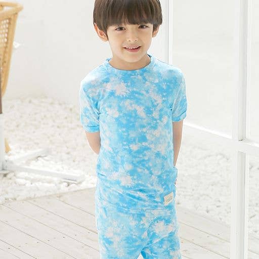 Tie Dye Blue Short Sleeve PJs