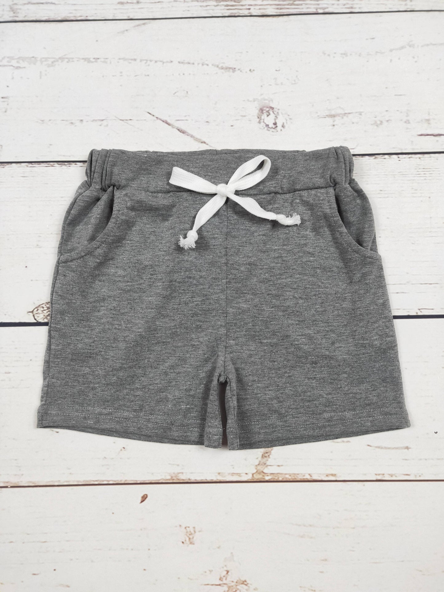 Boys Gray Shorts With Pockets