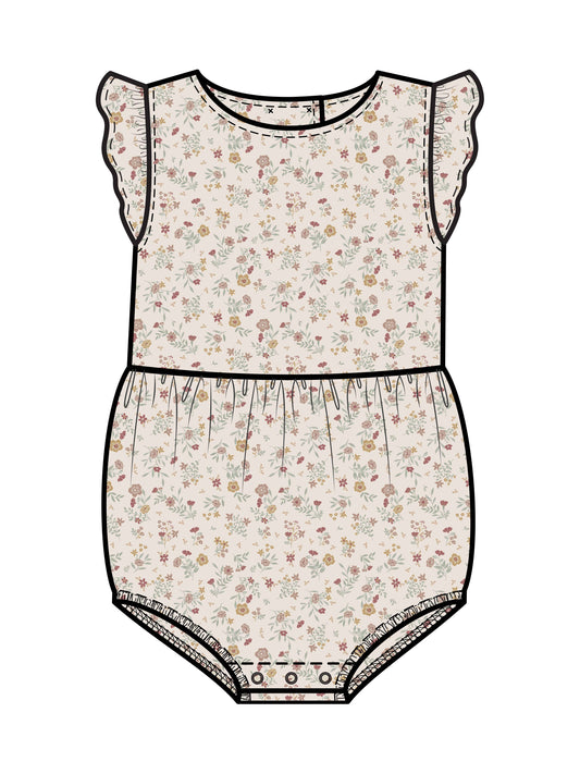 Sommer Back Romper - Bianca Floral / Berry