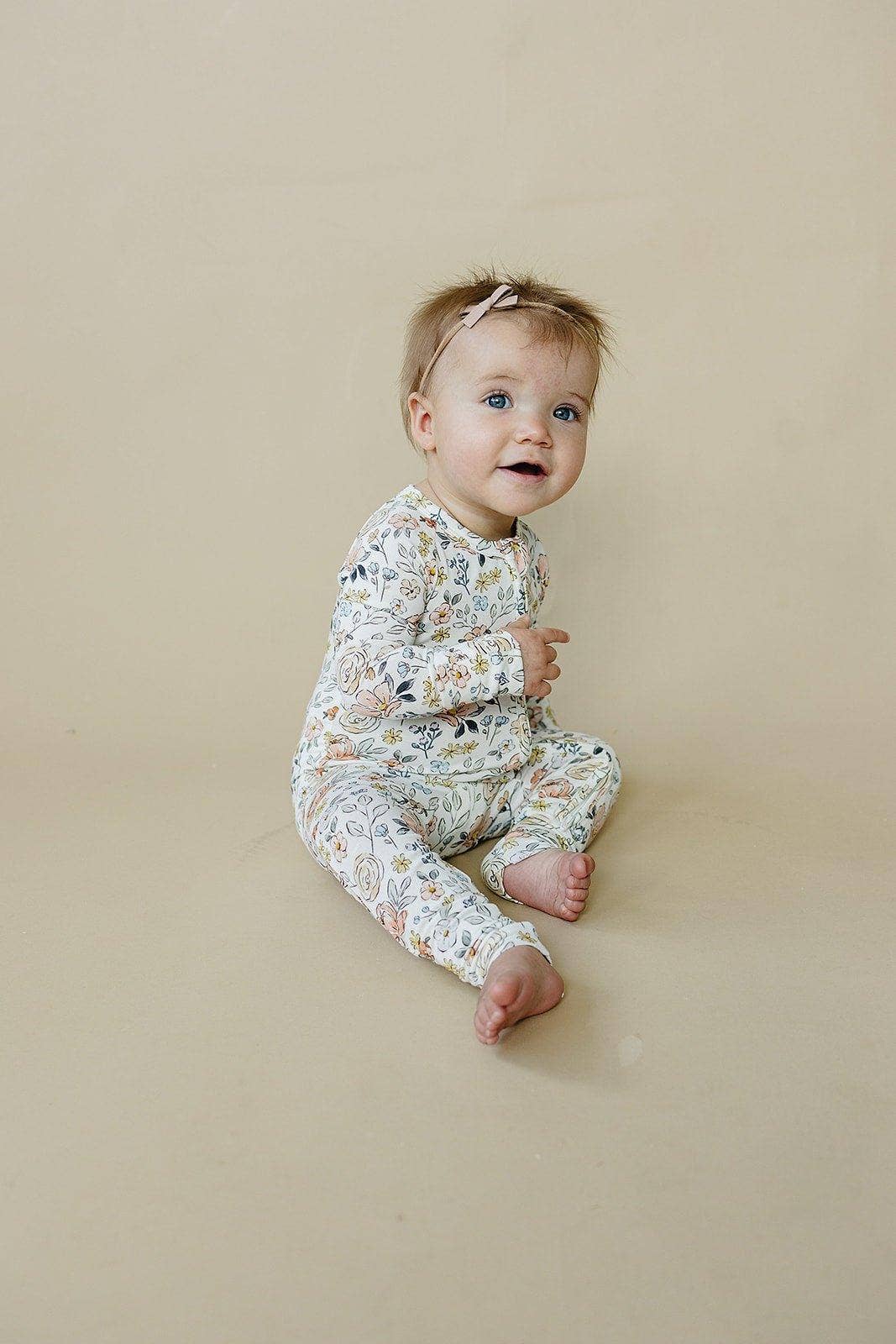 Pastel Petals Zippy Romper