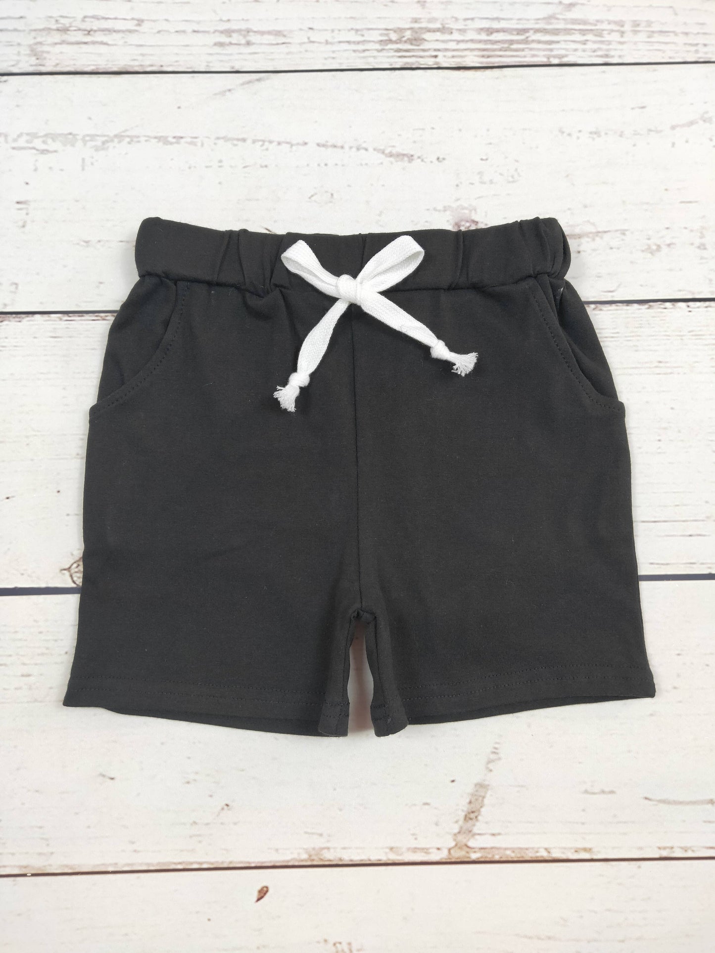 Boys Black Shorts With Pockets