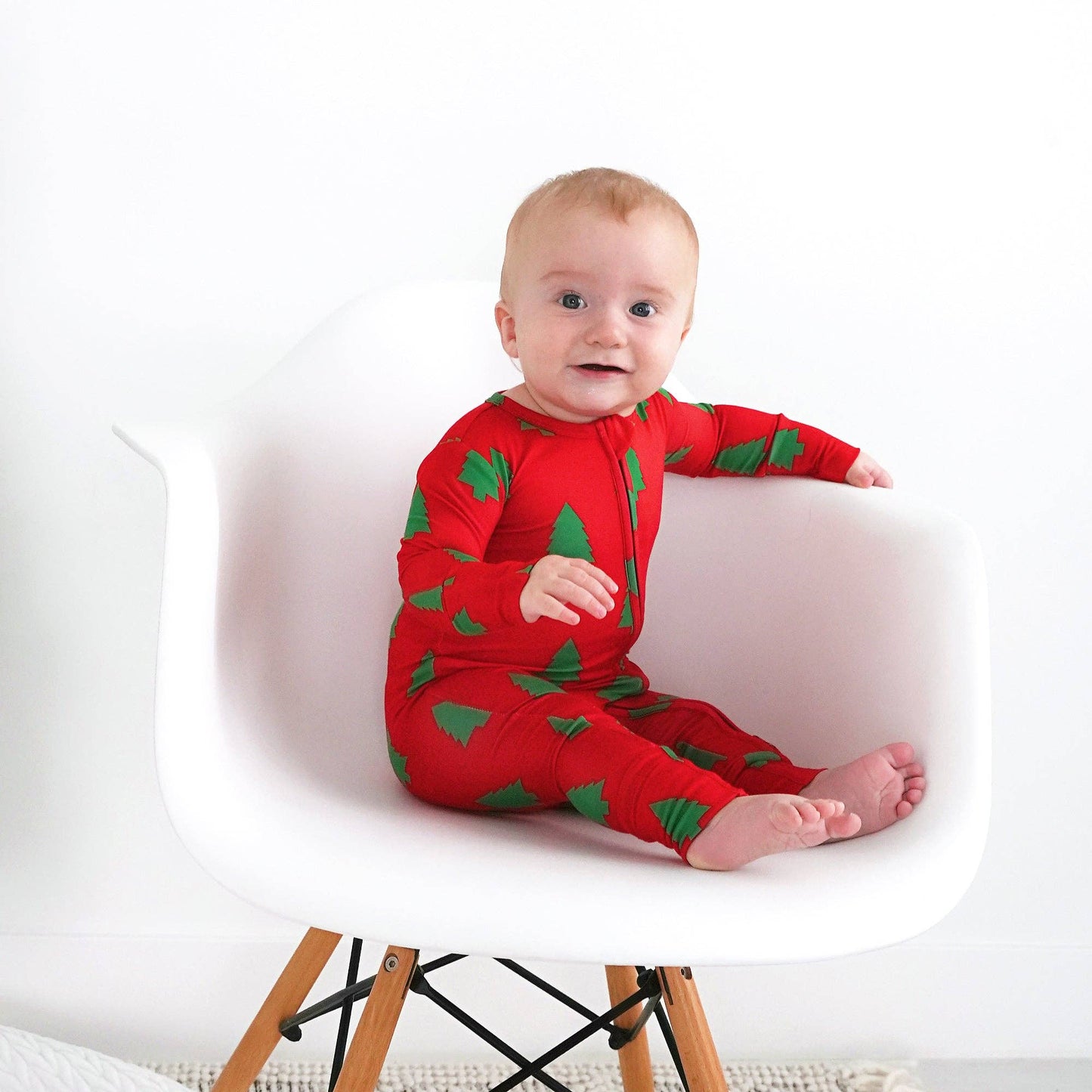 Kevin Trees Christmas Zip Romper