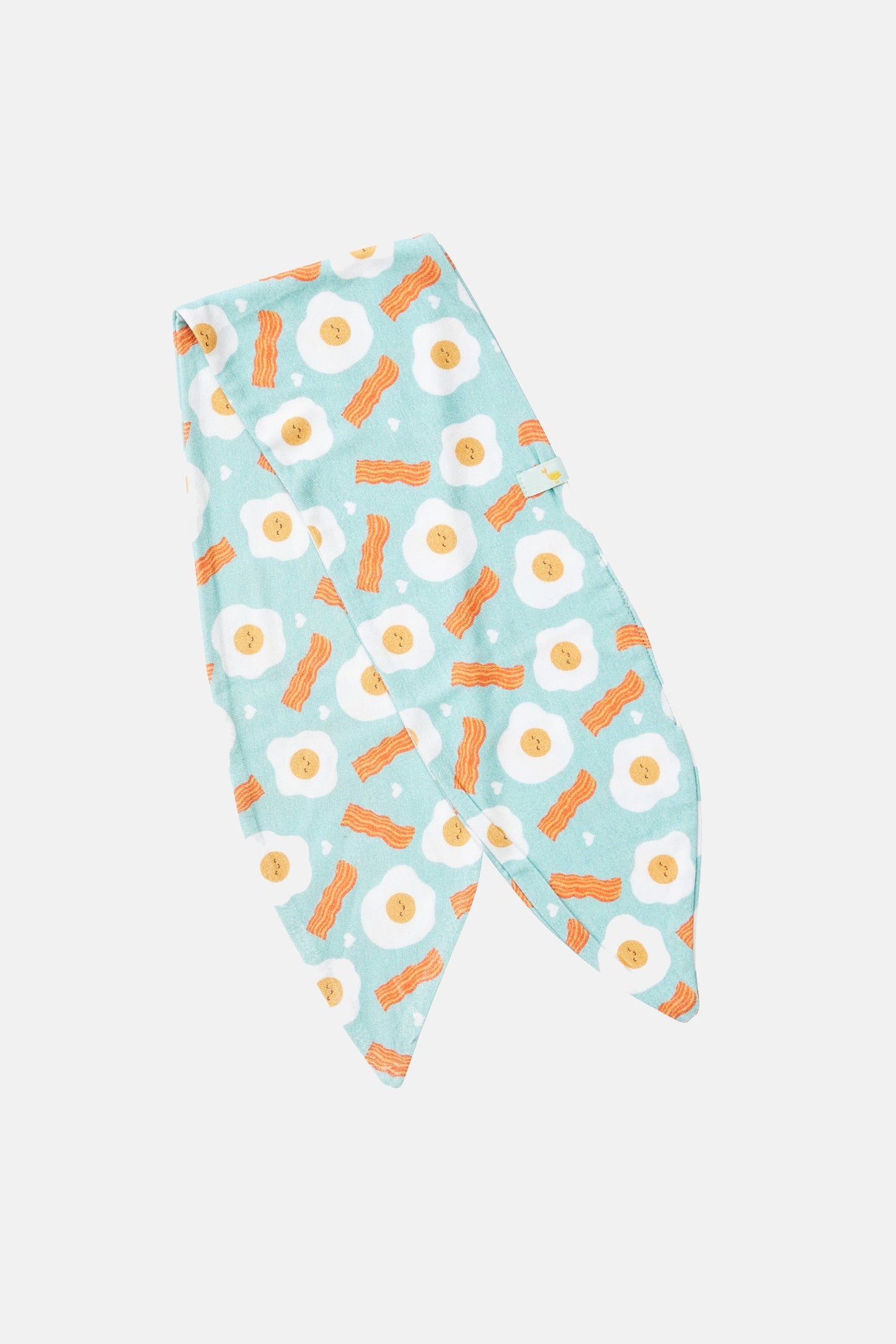 Bow Headband - Bacon & Eggs Blue