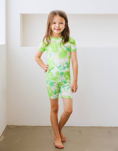 Tie Dye Lime Short Sleeve PJs