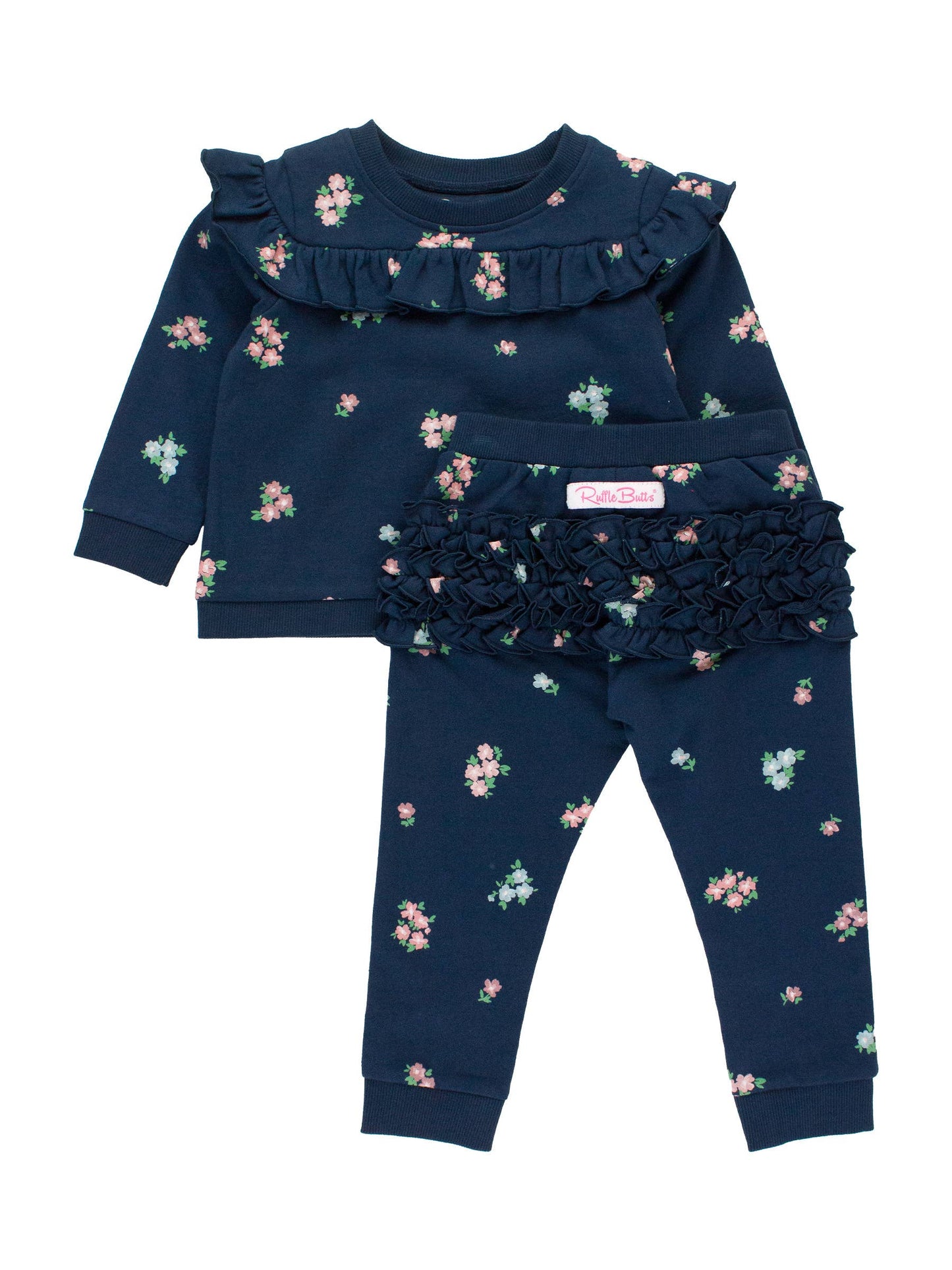 Ready To Bloom Ruffle Long Sleeve Jogger Set