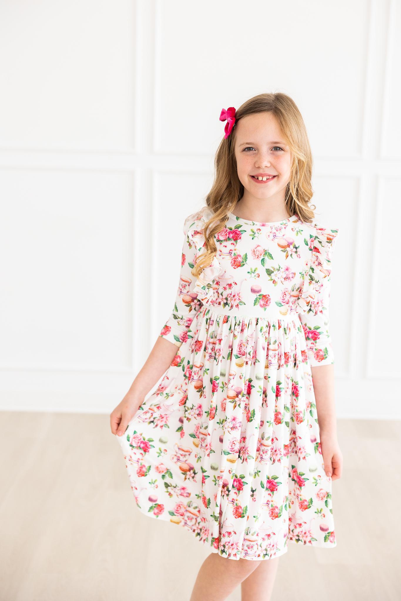 Macarons & Tea Ruffle Twirl Dress