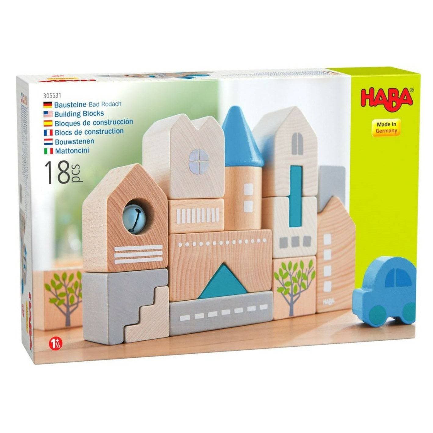 Bad Rodach 18 Piece Wooden Building Blocks