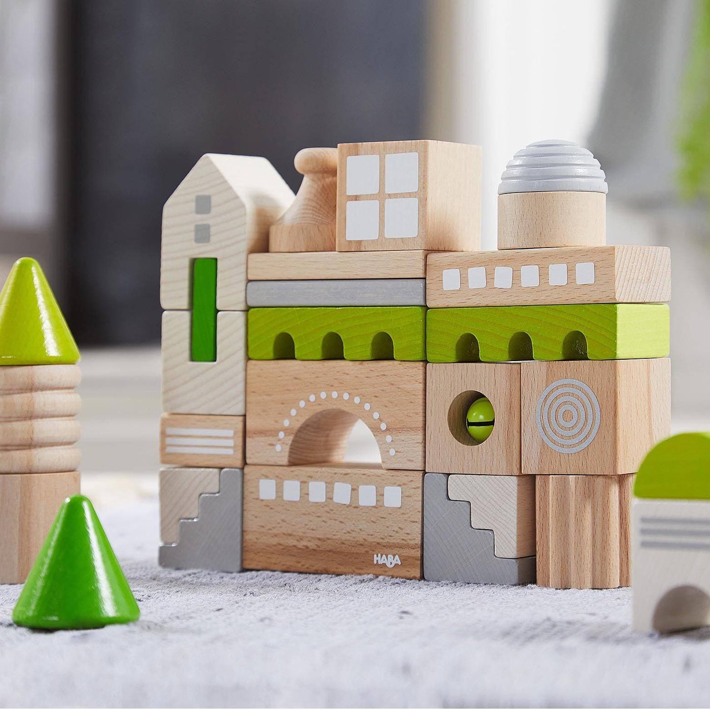 Coburg 28 Piece Wooden Building Blocks