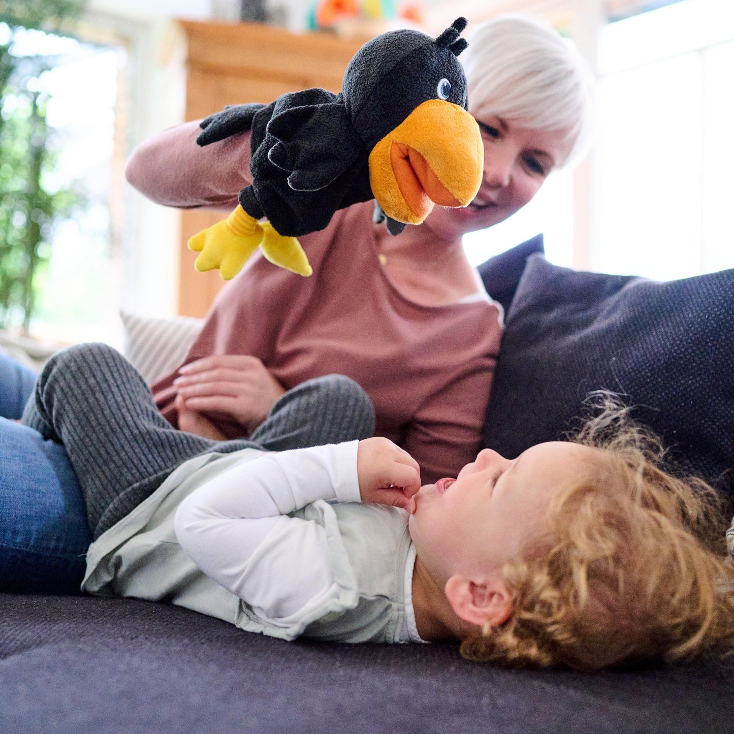 Theo the Raven Glove Puppet