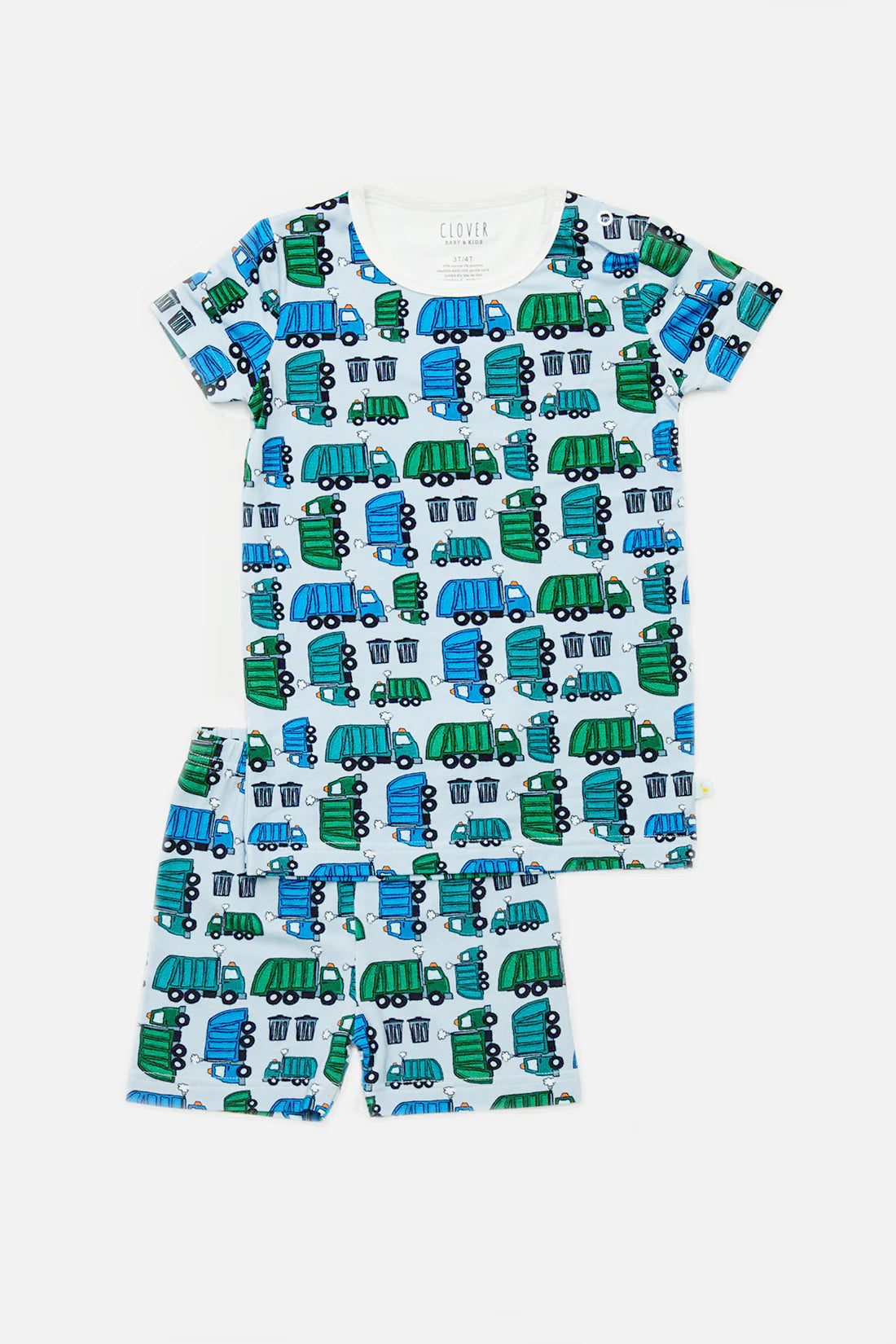 Shorts Pajama Set - Garbage Trucks