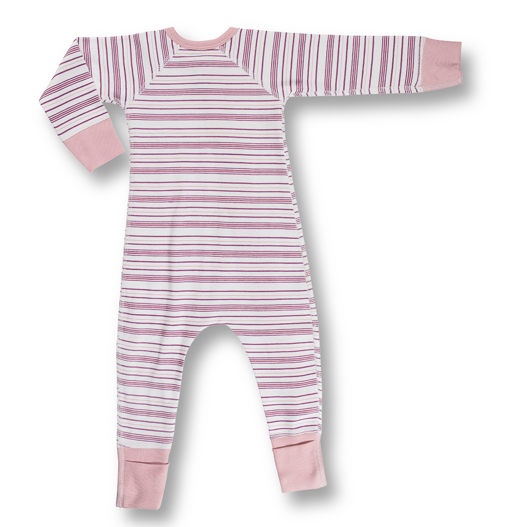 Girl Field Stripe Zip Romper