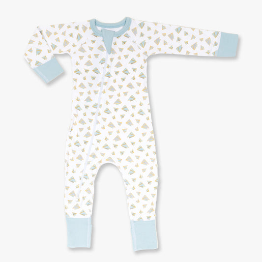 Paper Plane Zip Romper