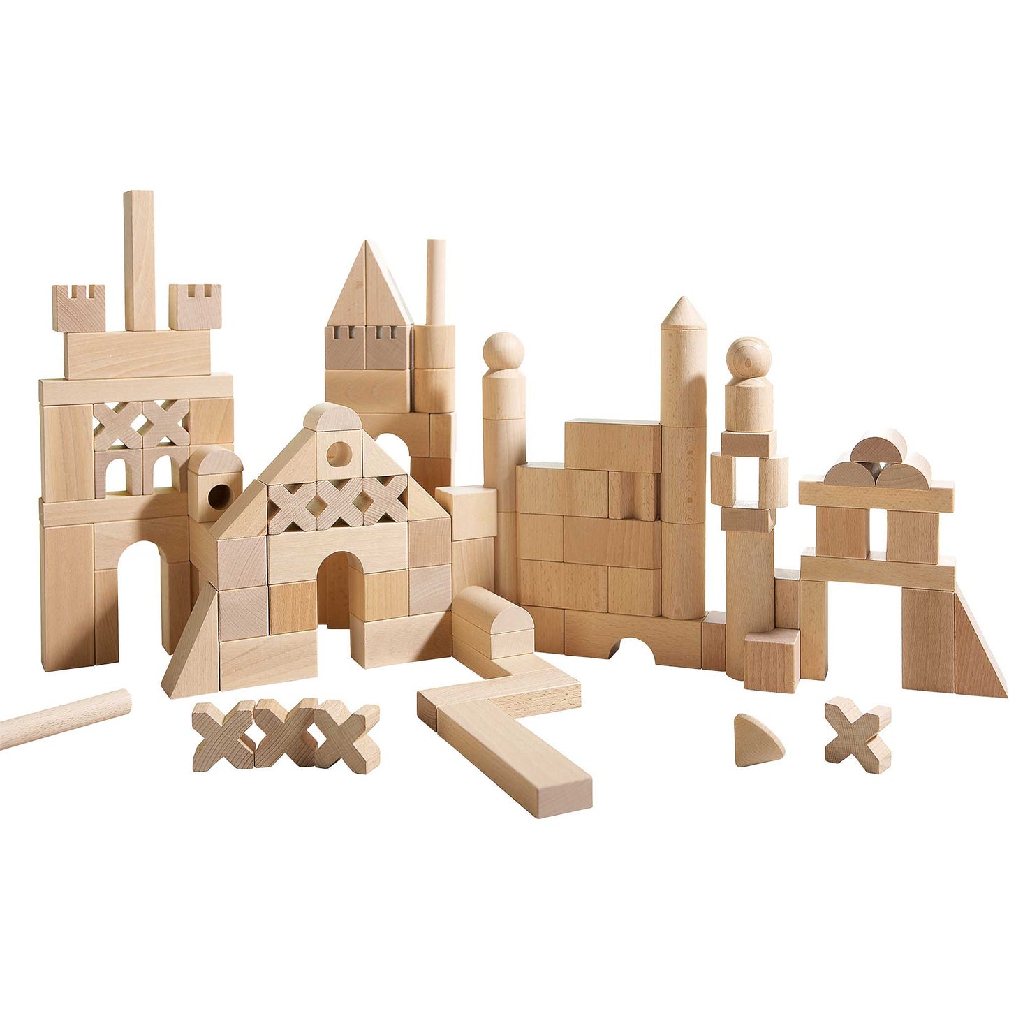 Basic Building Blocks 102 Piece Extra Large Wooden Starter Set