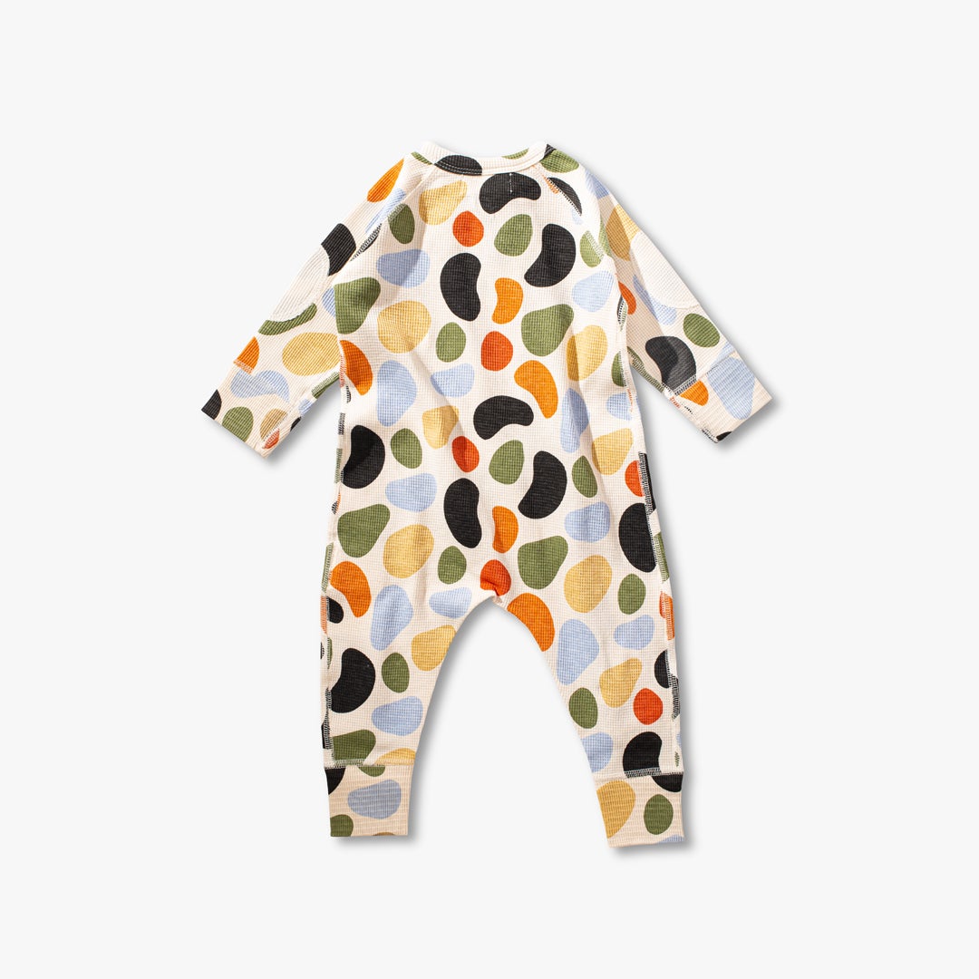 Pebbles Waffle Zip Romper